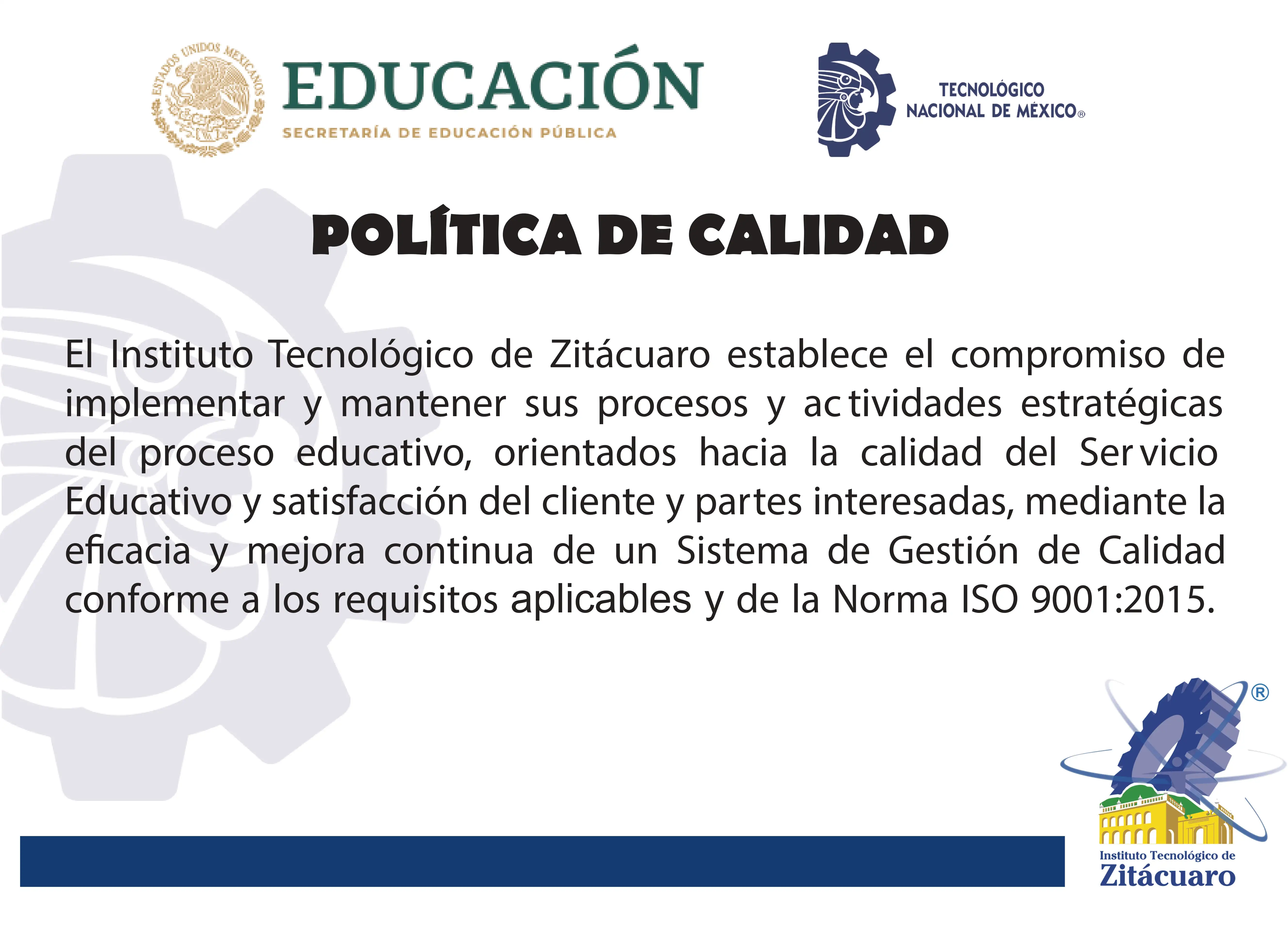 POLITICA DE CALIDAD